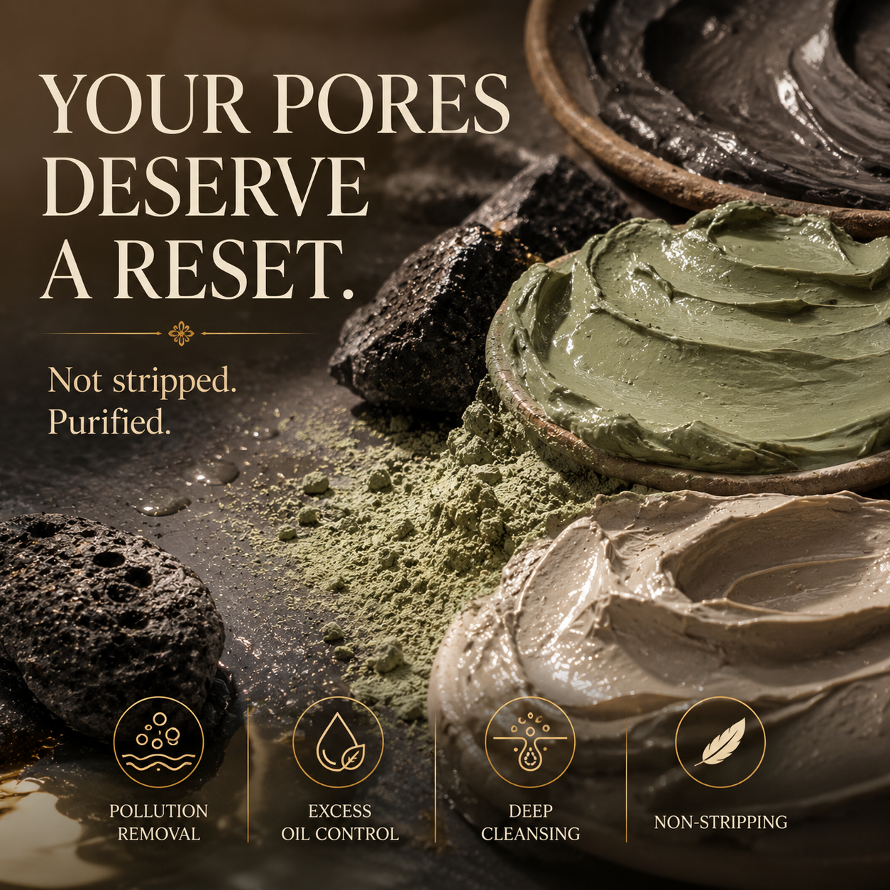 Clear Complexion Ayurvedic Face Mask - 50+ Herbal Alchemy for Glowing Skin