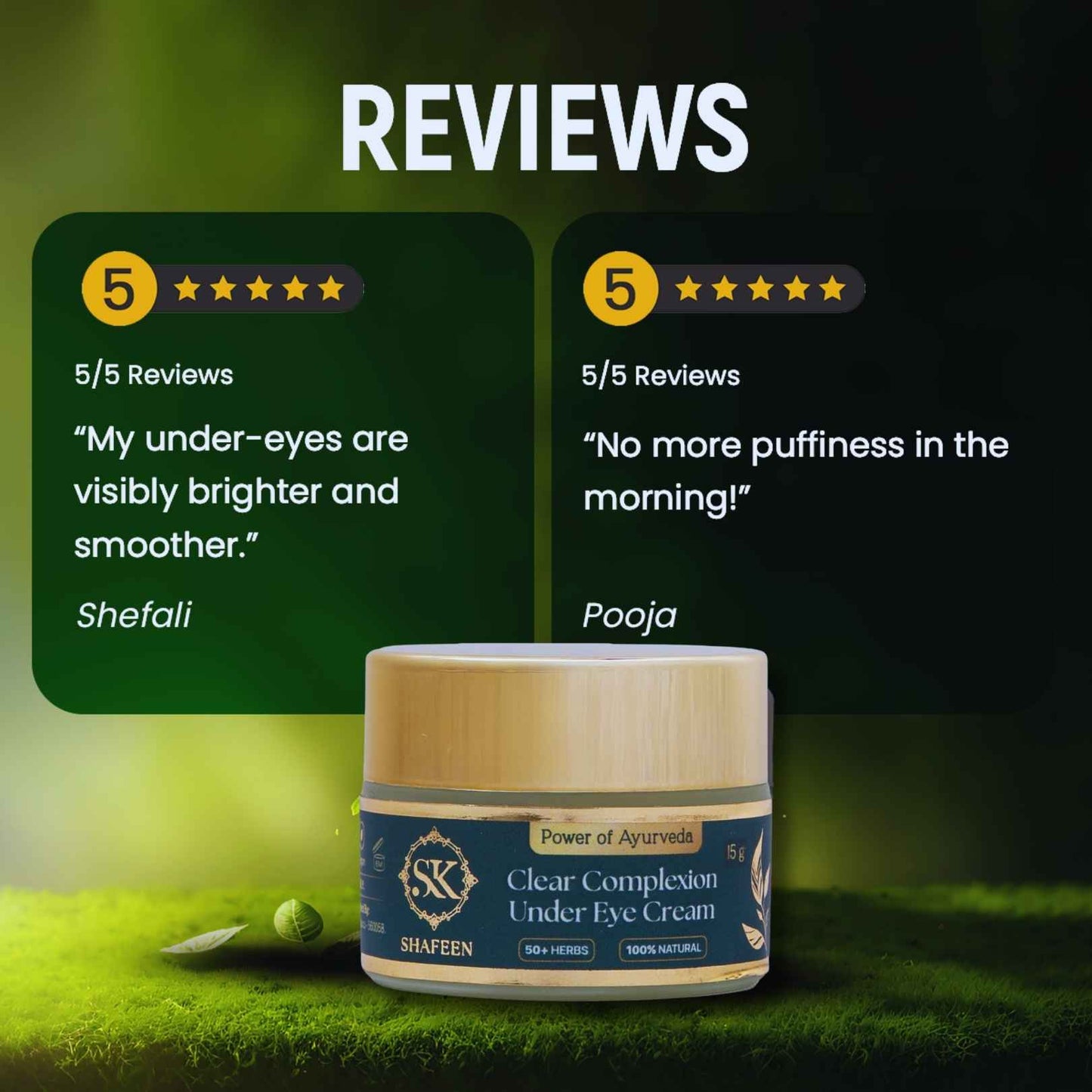 Clear Complexion Under Eye Cream powered by 50+ Ayurvedic Herbs (Copy)