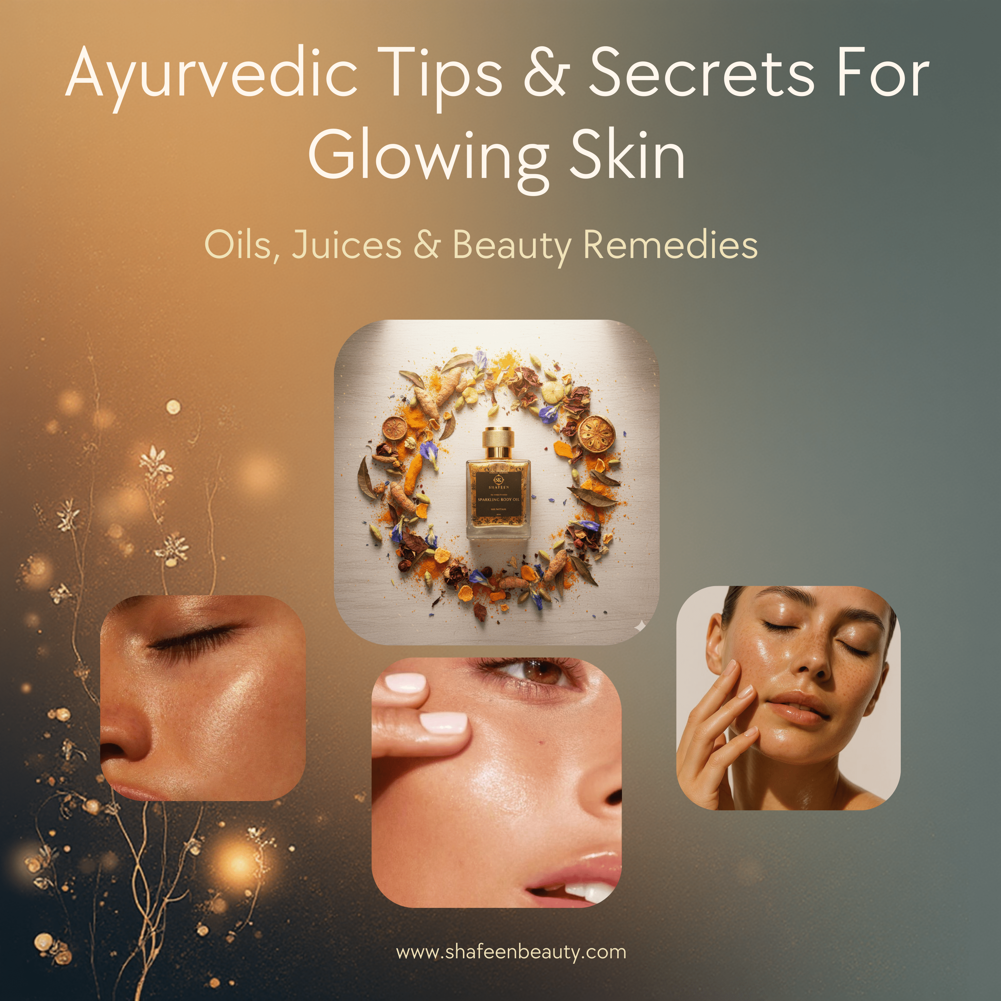 Ayurvedic Tips & Secrets for Glowing Skin, Oils, Juices & Beauty Remedies - skshafeen
