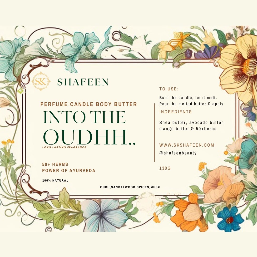 Desert Oasis Ayurvedic Candle Body Butter – 50+ Herbs