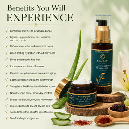Clear Complexion Moisturizer – 50+ Herbs Ayurvedic Radiance Cream
