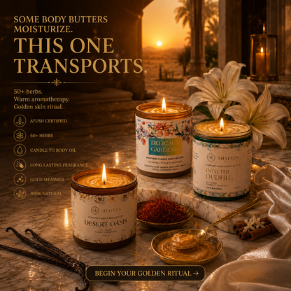 Desert Oasis Ayurvedic Candle Body Butter – 50+ Herbs