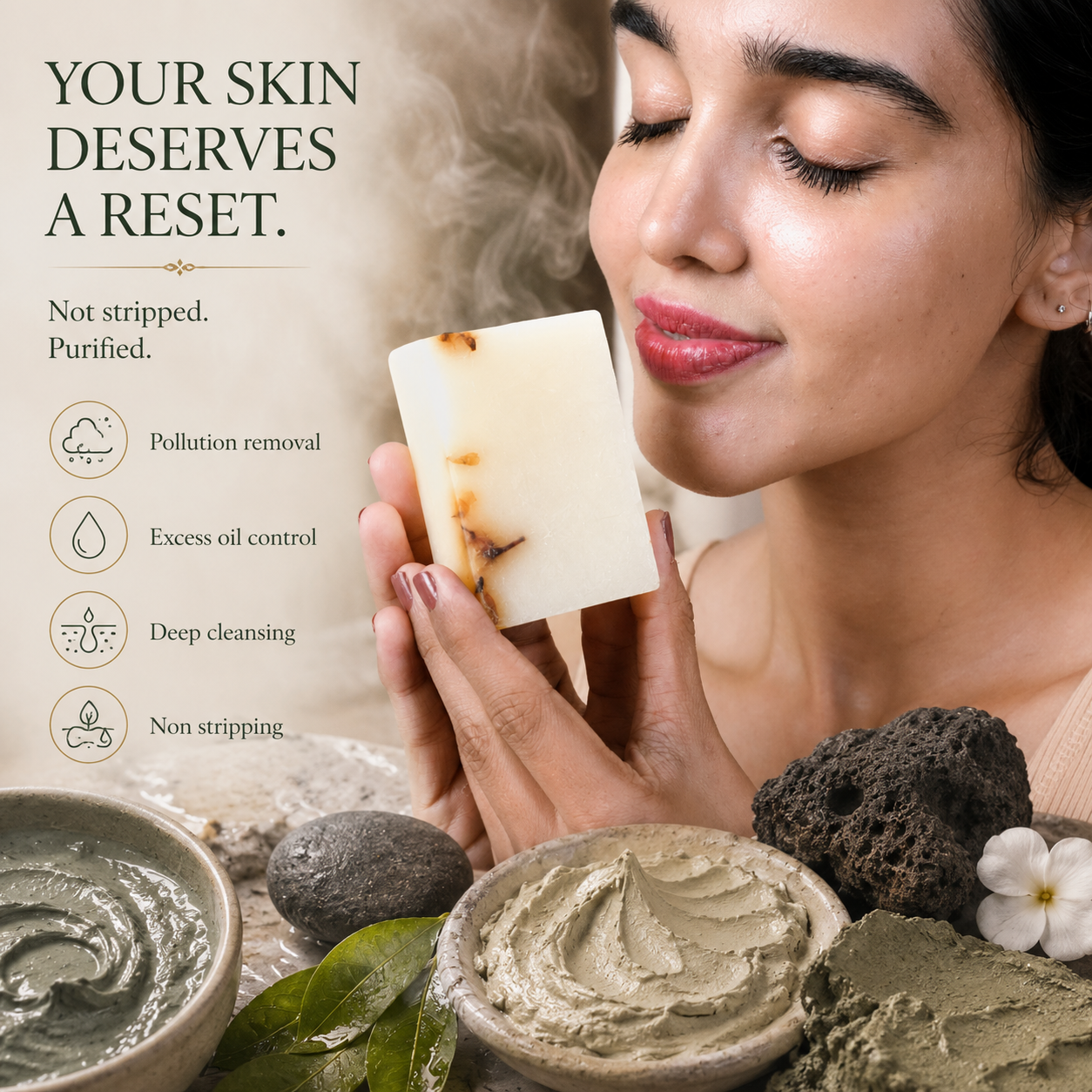 Clear Complexion Soap – Infused with 50+ Ayurvedic Herbs