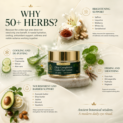 Clear Complexion Under Eye Cream powered by  50+ Ayurvedic Herbs