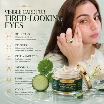 Clear Complexion Under Eye Cream powered by  50+ Ayurvedic Herbs