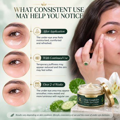Clear Complexion Under Eye Cream powered by  50+ Ayurvedic Herbs