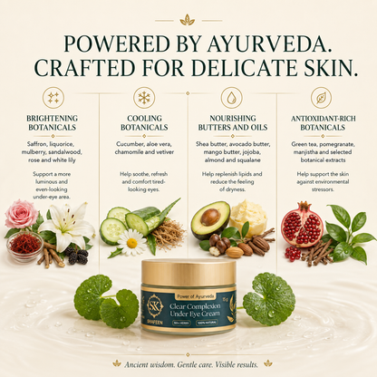 Clear Complexion Under Eye Cream powered by  50+ Ayurvedic Herbs