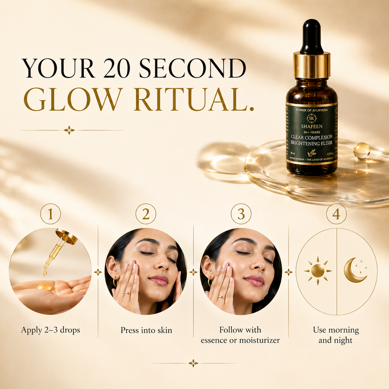 Clear Complexion Brightening Elixir – Powered by 50+ Ayurvedic Herbs