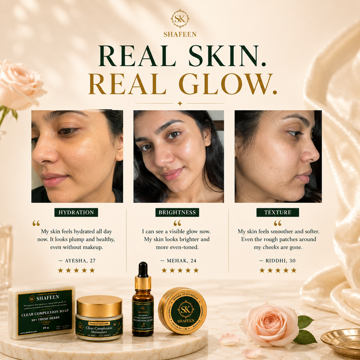 Glow Combo 65% off - Top Best-seller Infused with 50 + Ayurvedic Herbs