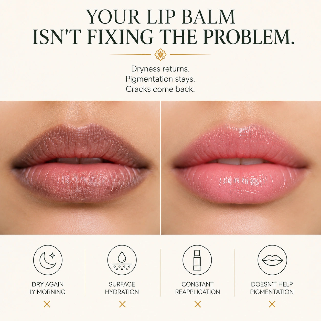 Clear Complexion Ayurvedic Lip Lightening Lipmask - 50+ herbs