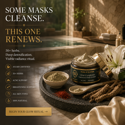 Clear Complexion Ayurvedic Face Mask - 50+ Herbal Alchemy for Glowing Skin