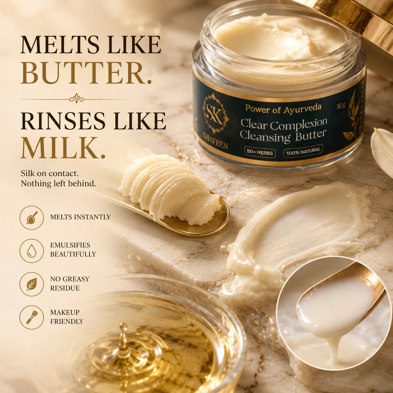 Clear Complexion Cleansing Butter – 50+ Ayurvedic Herbs