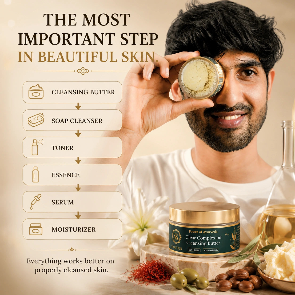 Clear Complexion Cleansing Butter – 50+ Ayurvedic Herbs