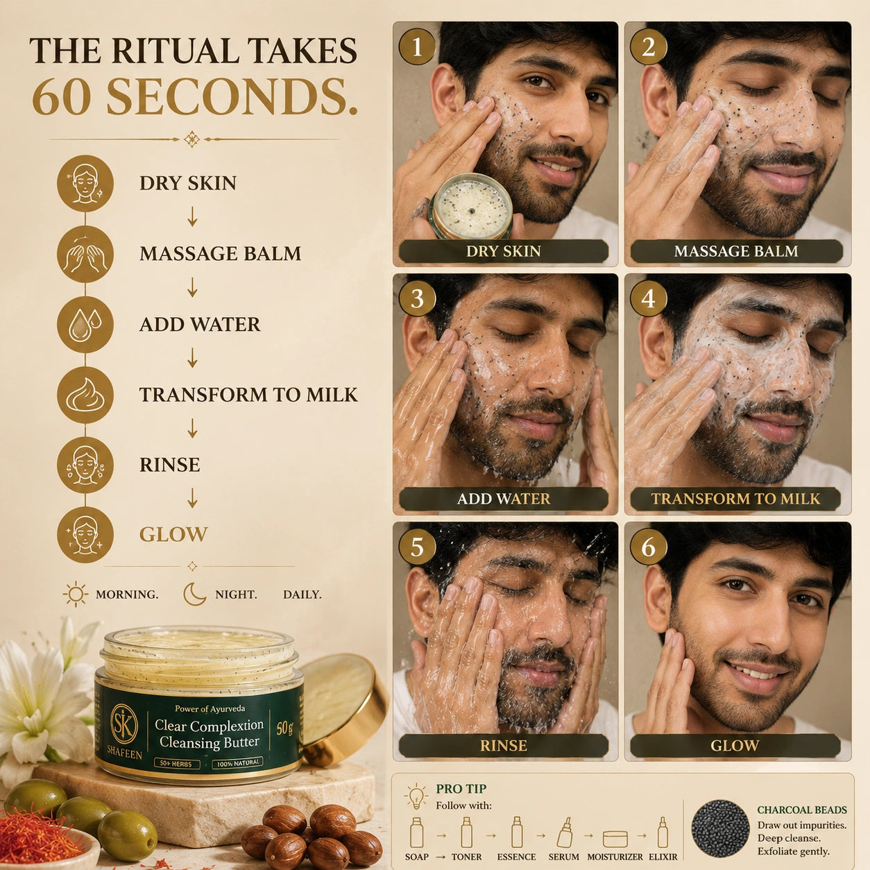Clear Complexion Cleansing Butter – 50+ Ayurvedic Herbs