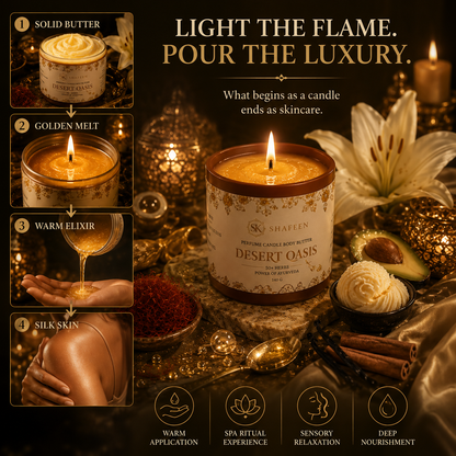 Desert Oasis Ayurvedic Candle Body Butter – 50+ Herbs