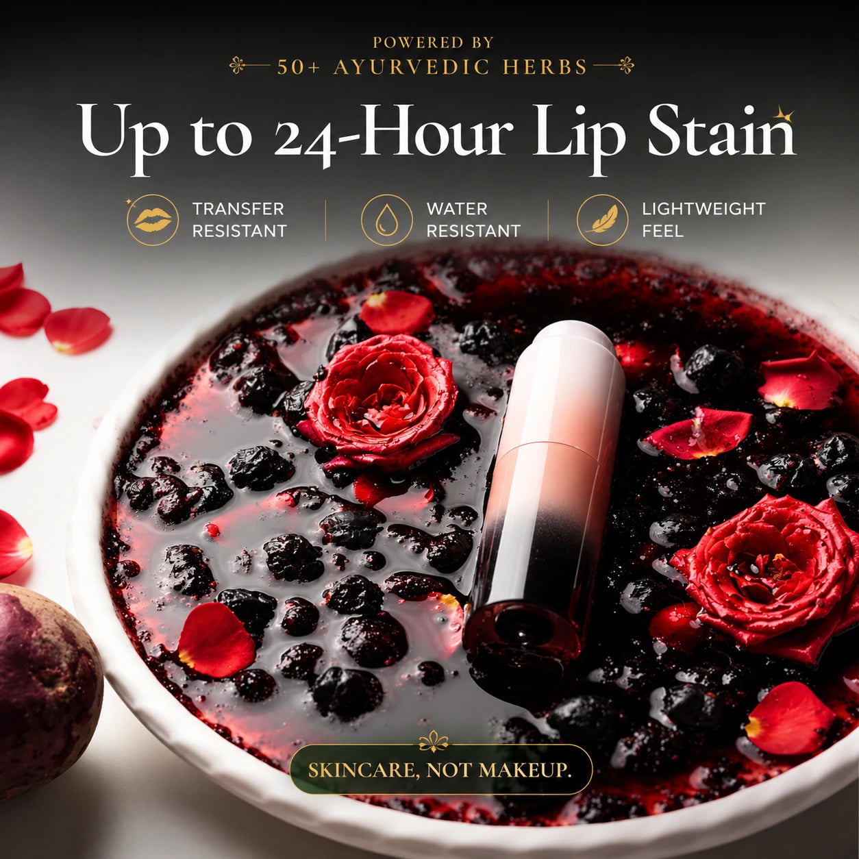 Ayurvedic Lip Stain – 50+ Organic Herbs infused