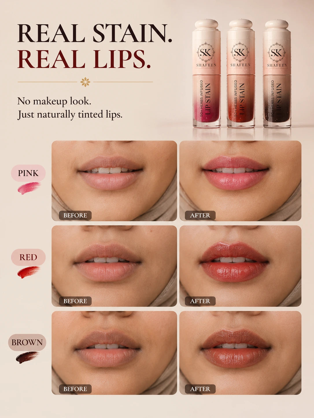 Ayurvedic Lip Stain – 50+ Organic Herbs infused