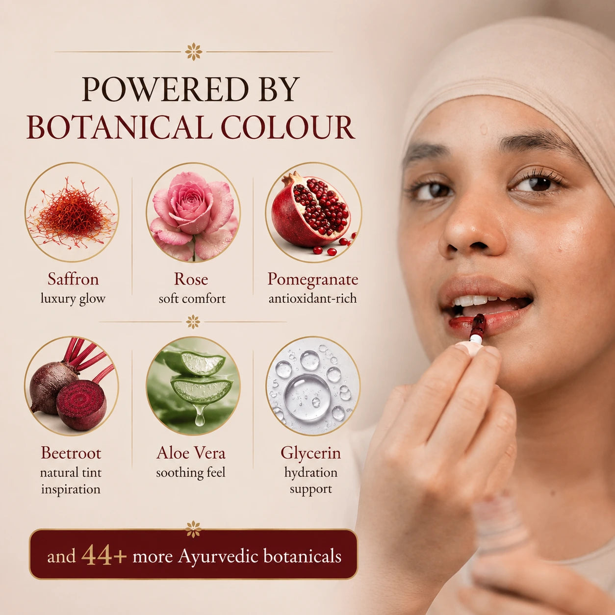 Ayurvedic Lip Stain – 50+ Organic Herbs infused