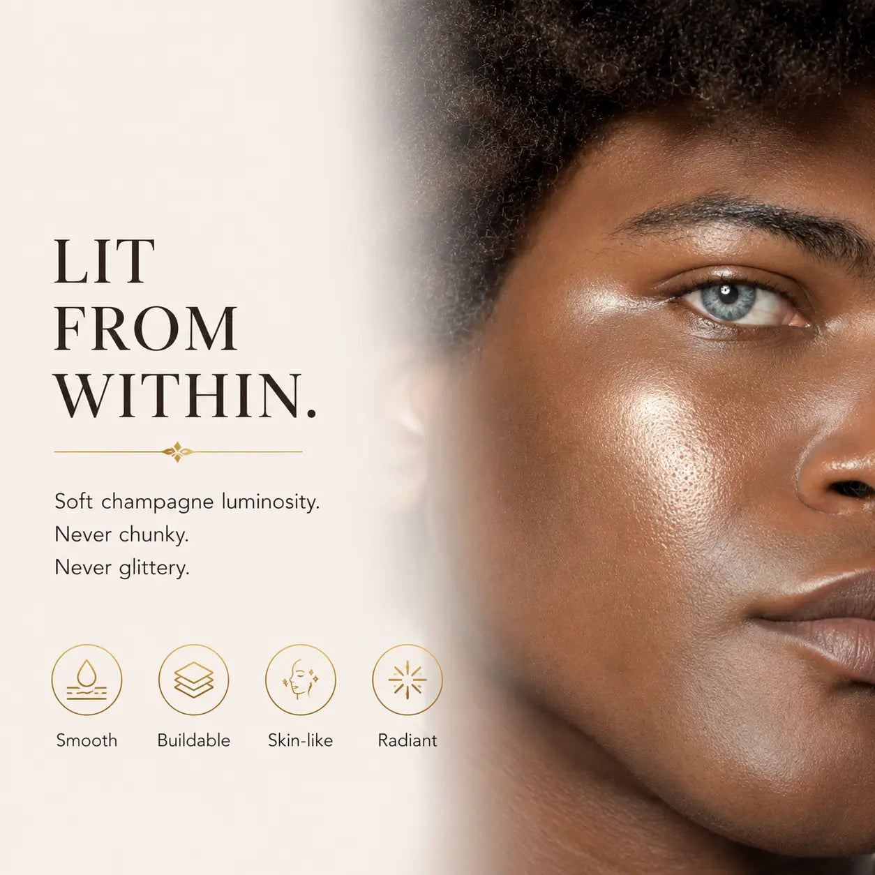Crystal Champagne Highlighter: Ayurvedic Skincare Glow