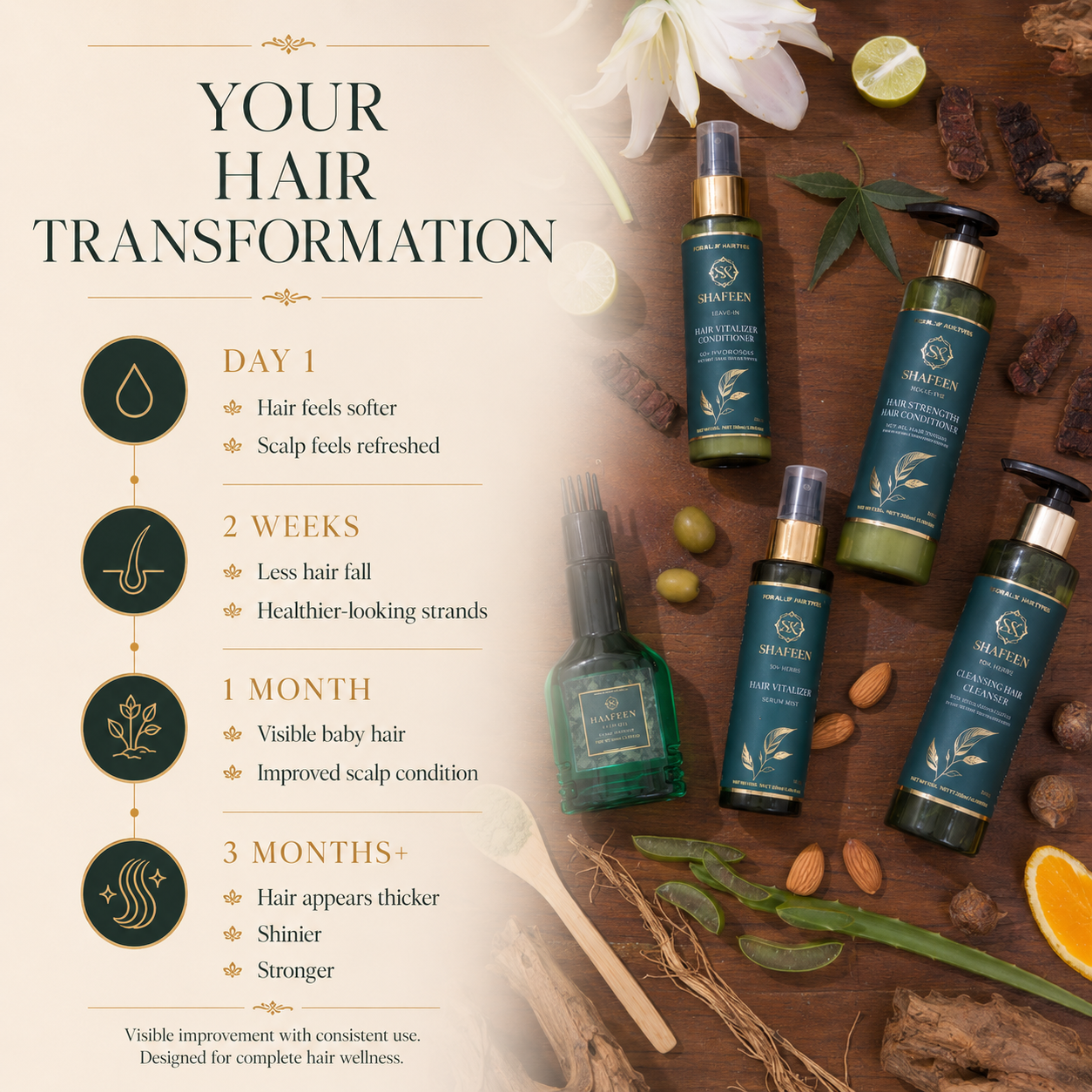 All-In-One Hair Oil: 80 Potent Ayurvedic Herbs | Shafeen