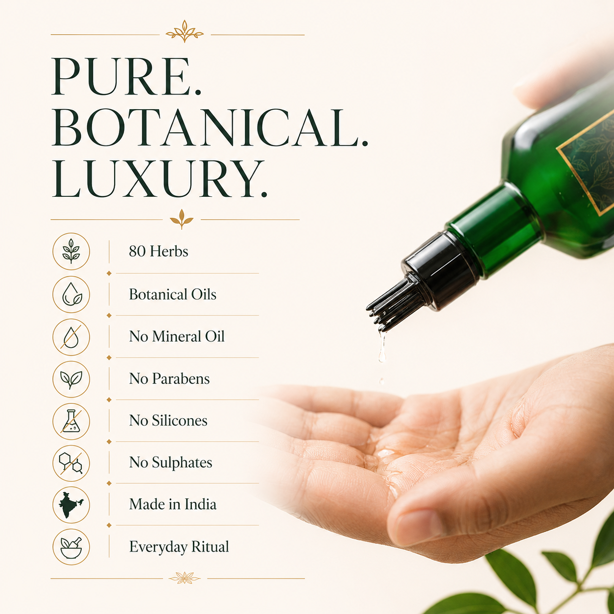 All-In-One Hair Oil: 80 Potent Ayurvedic Herbs | Shafeen