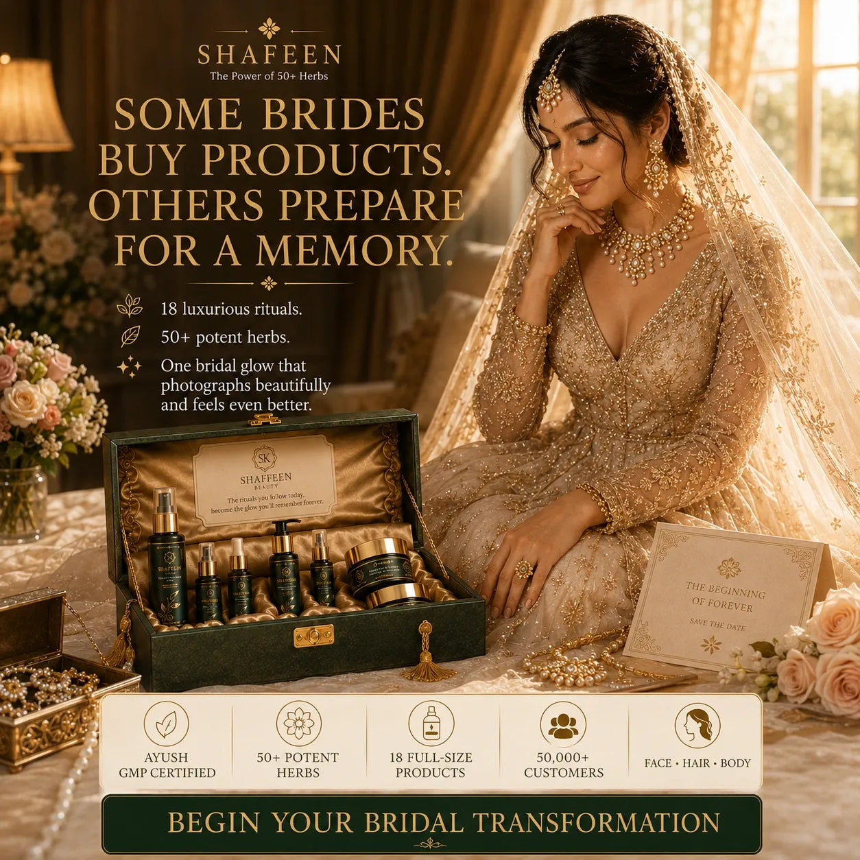 Aura Veda Trunk - The Flawless Bride Ritual Box by Shafeen Beauty