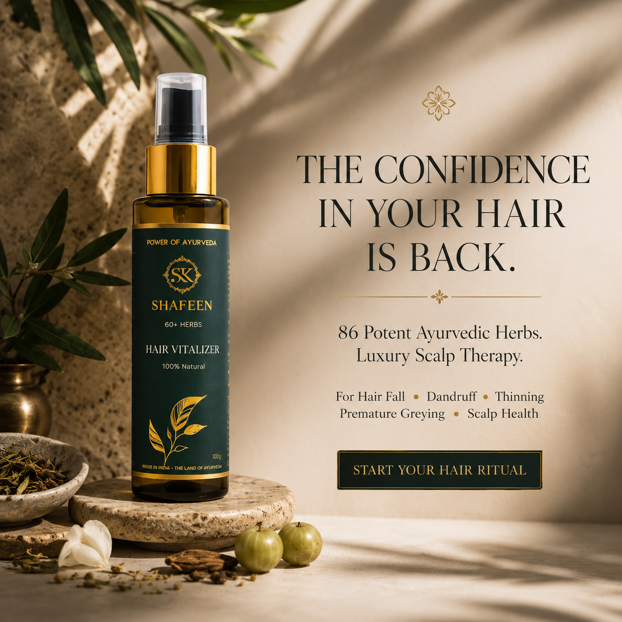 Hair Vitalizer - 86+ Ayurvedic Herbs