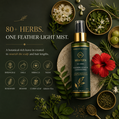 Feathery Leave-In Conditioner – 80+ Herbs + Triple Protein Bond Complex