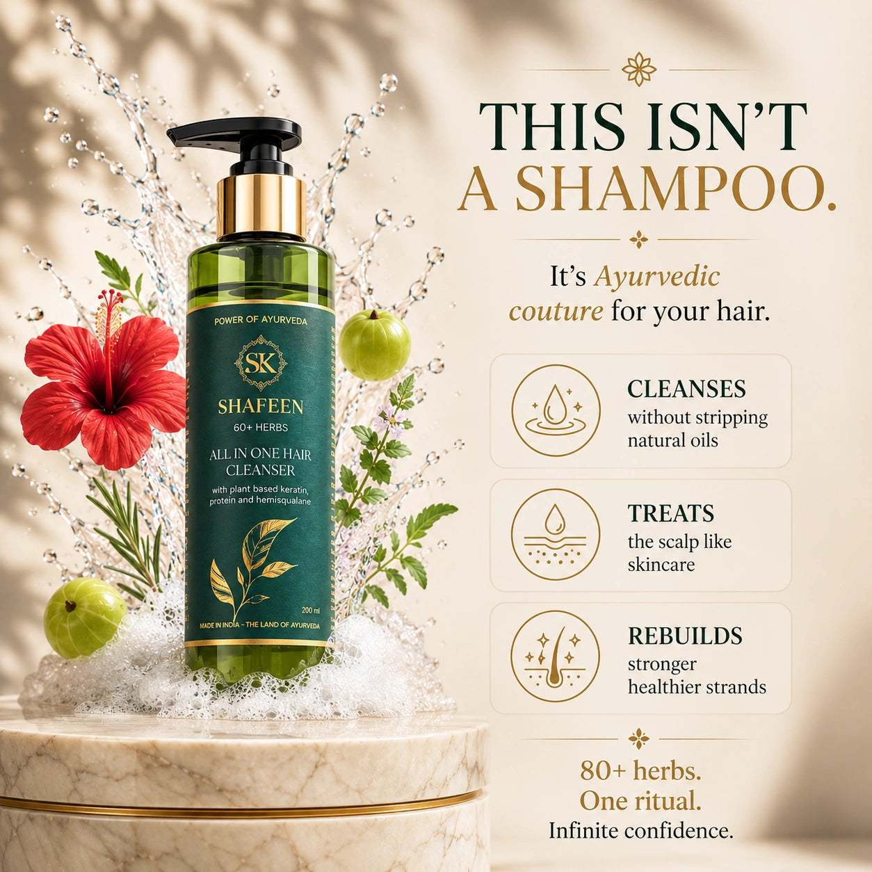 Hair Cleanser | Shampoo – Infused with 80+ Ayurvedic Herbs