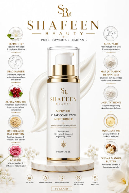 Sepi white luminous brightening moisturiser - 50+ herbs infused