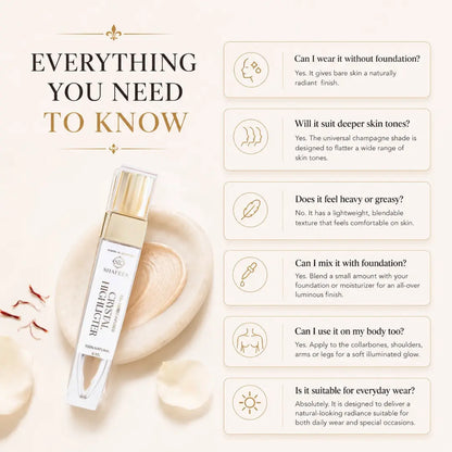 Crystal Champagne Highlighter: Ayurvedic Skincare Glow
