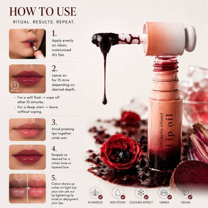 Ayurvedic Lip Stain – 50+ Organic Herbs infused