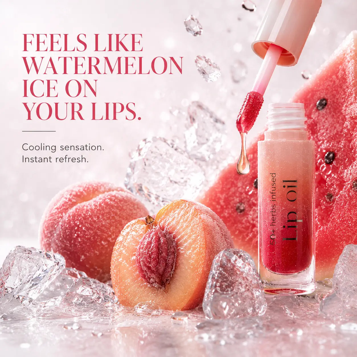 Icy Drips Tinted Lip Oil – 50 + Ayurvedic Herbs infused