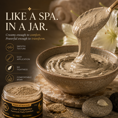 Clear Complexion Ayurvedic Face Mask - 50+ Herbal Alchemy for Glowing Skin