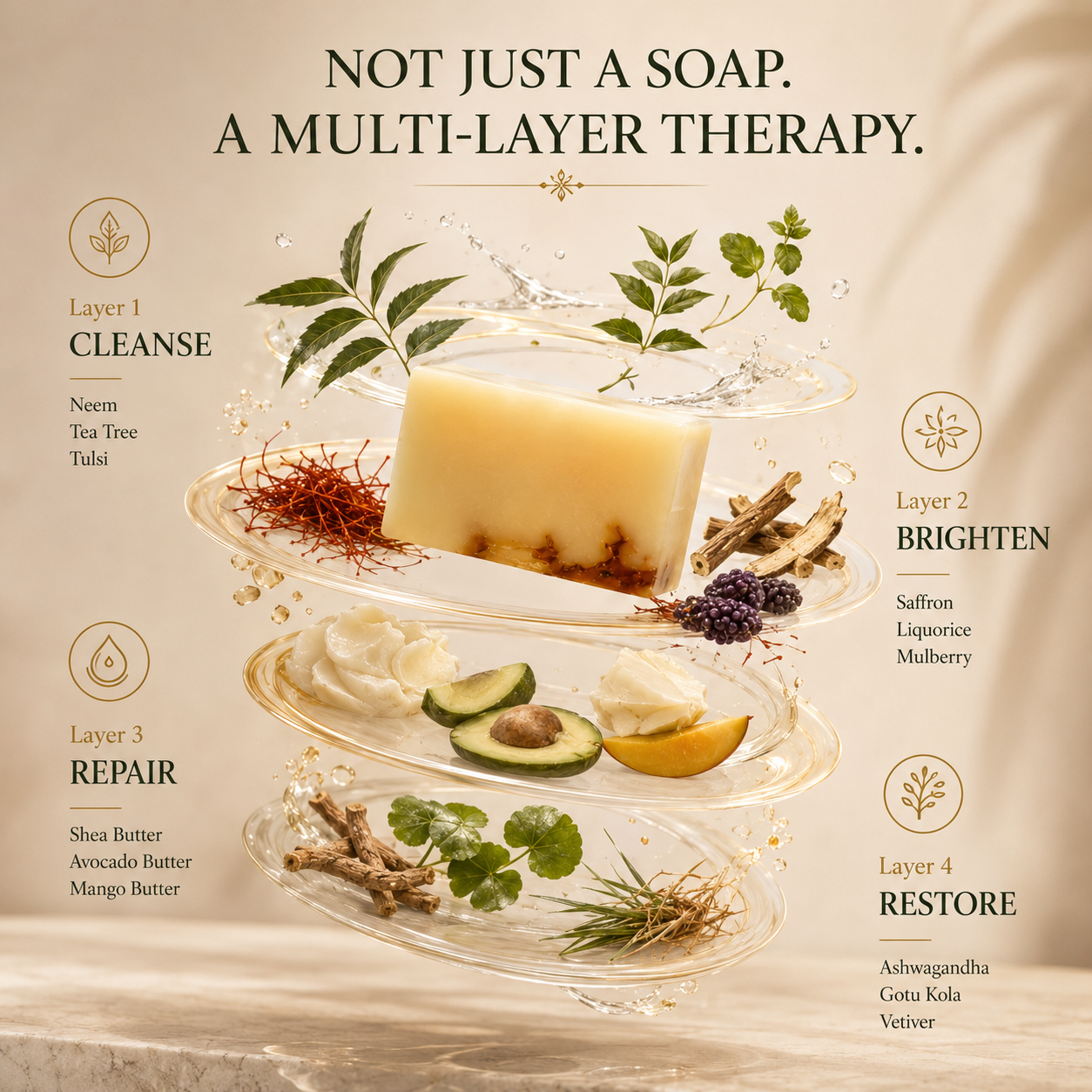 Clear Complexion Soap – Infused with 50+ Ayurvedic Herbs