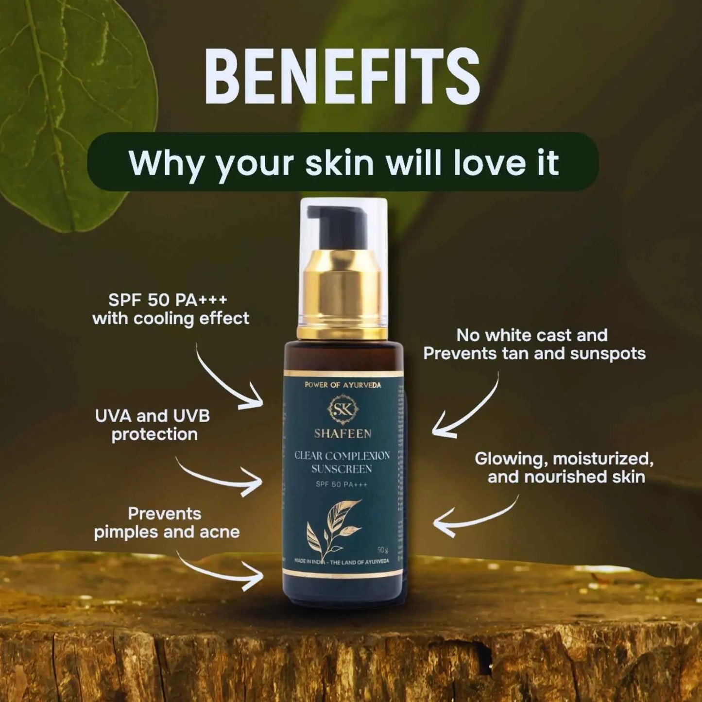 Day CC Ayurvedic Sunscreen SPF 50 | UVA, UVB & PA+++ Protection
