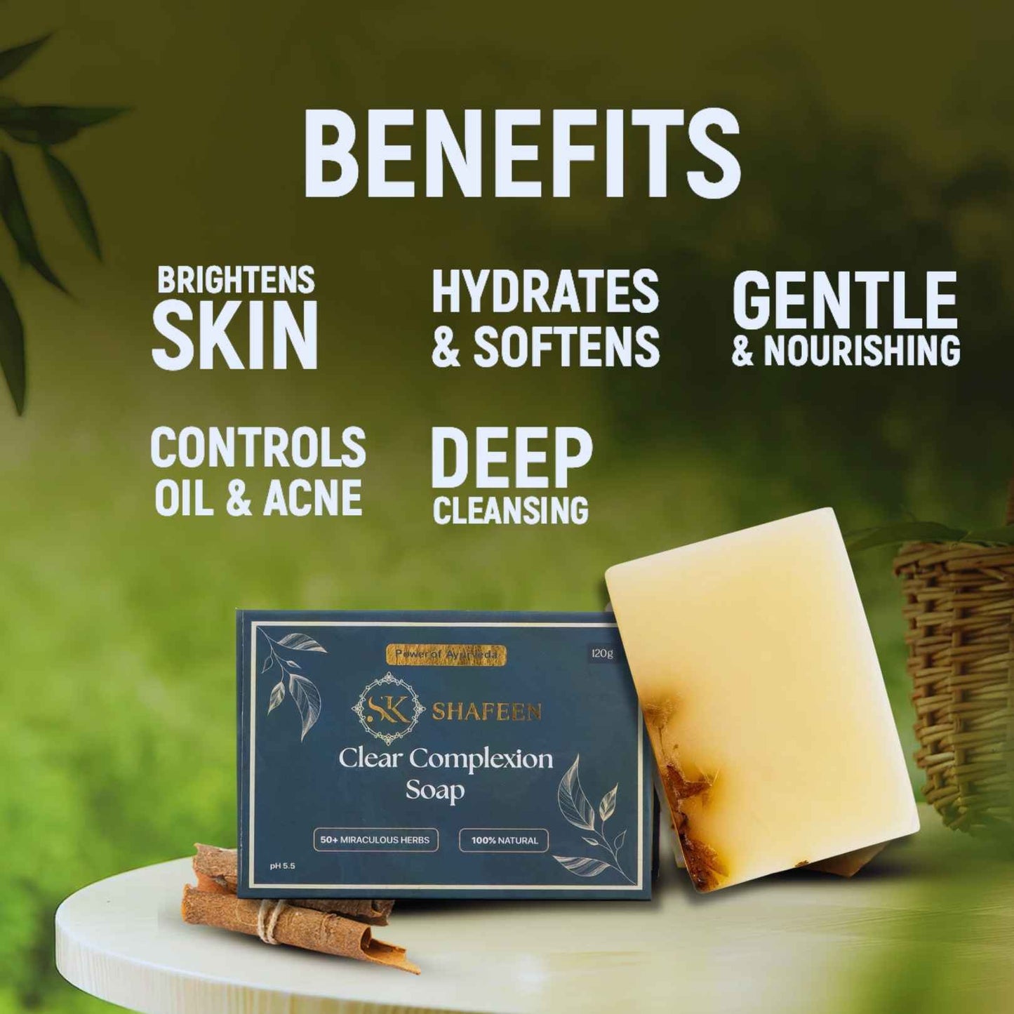 Clear Complexion Soap – Infused with 50+ Ayurvedic Herbs