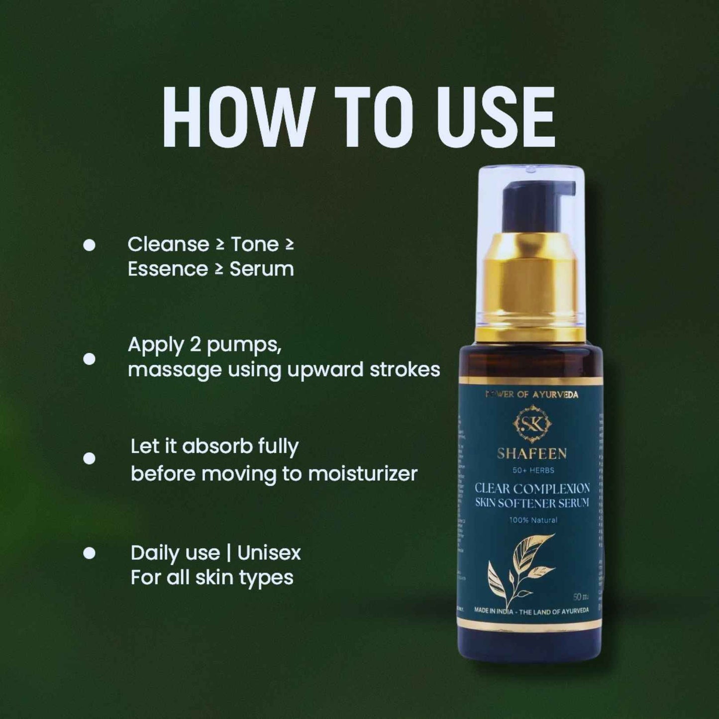 Clear Complexion Skin Softener Serum - 50+ herbs infused