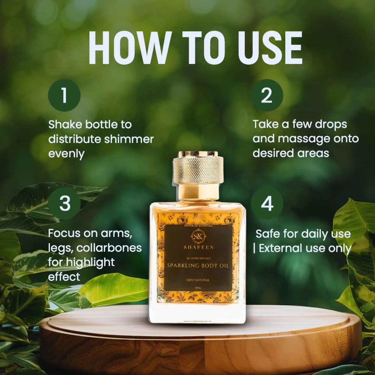 Sparkling Body Oil – Infused with 50+ Ayurvedic Herbs