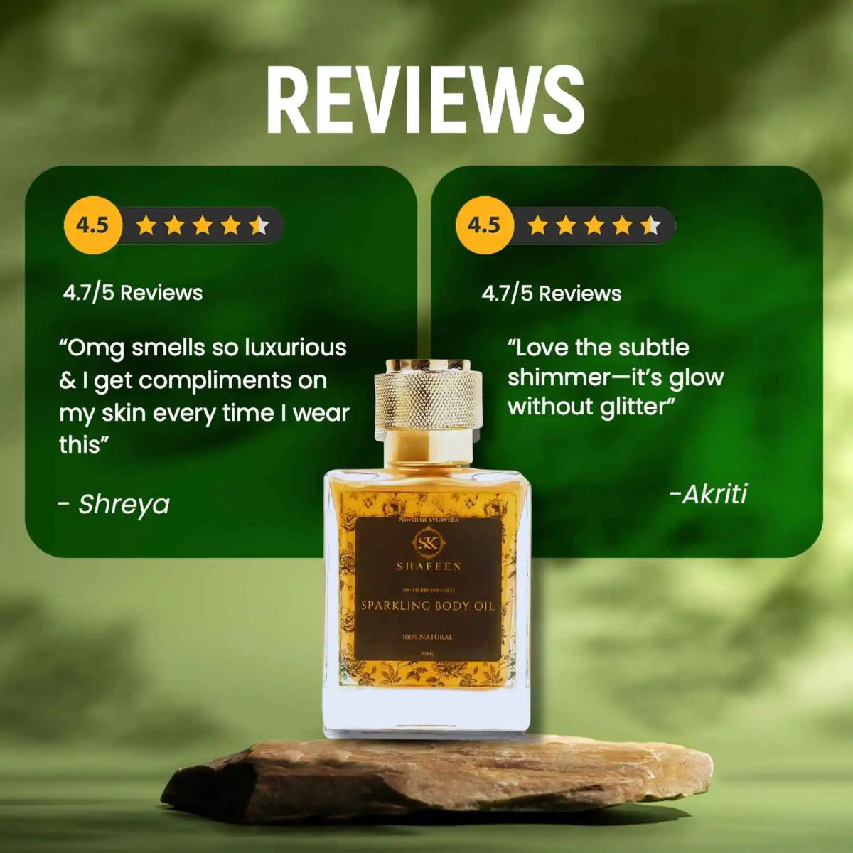 Sparkling Body Oil – Infused with 50+ Ayurvedic Herbs