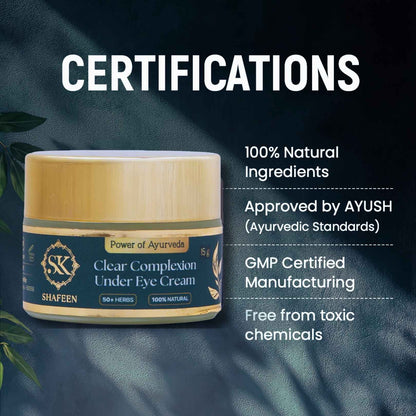 Clear Complexion Under Eye Cream powered by  50+ Ayurvedic Herbs (Copy)