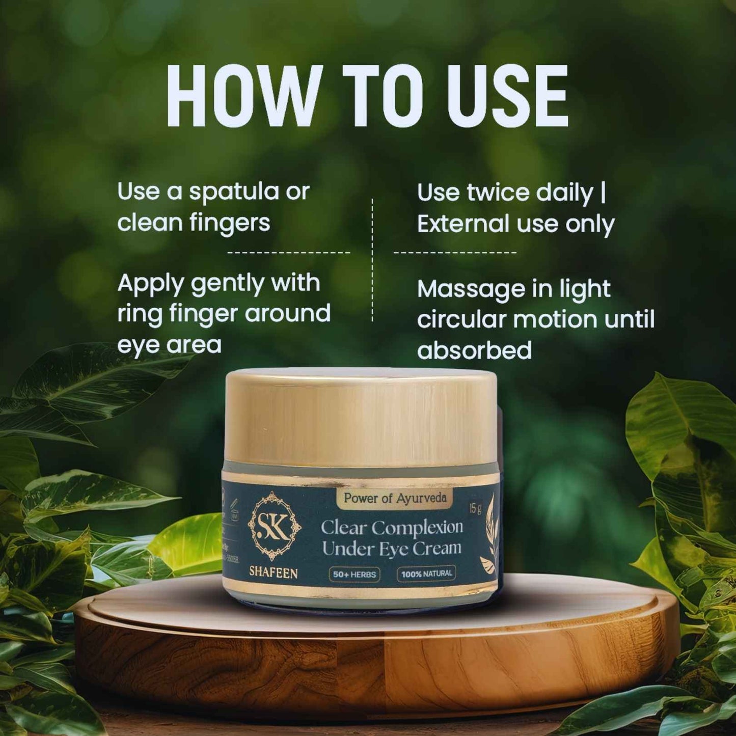 Clear Complexion Under Eye Cream powered by  50+ Ayurvedic Herbs (Copy)