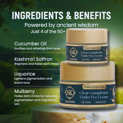 Clear Complexion Under Eye Cream powered by  50+ Ayurvedic Herbs (Copy)