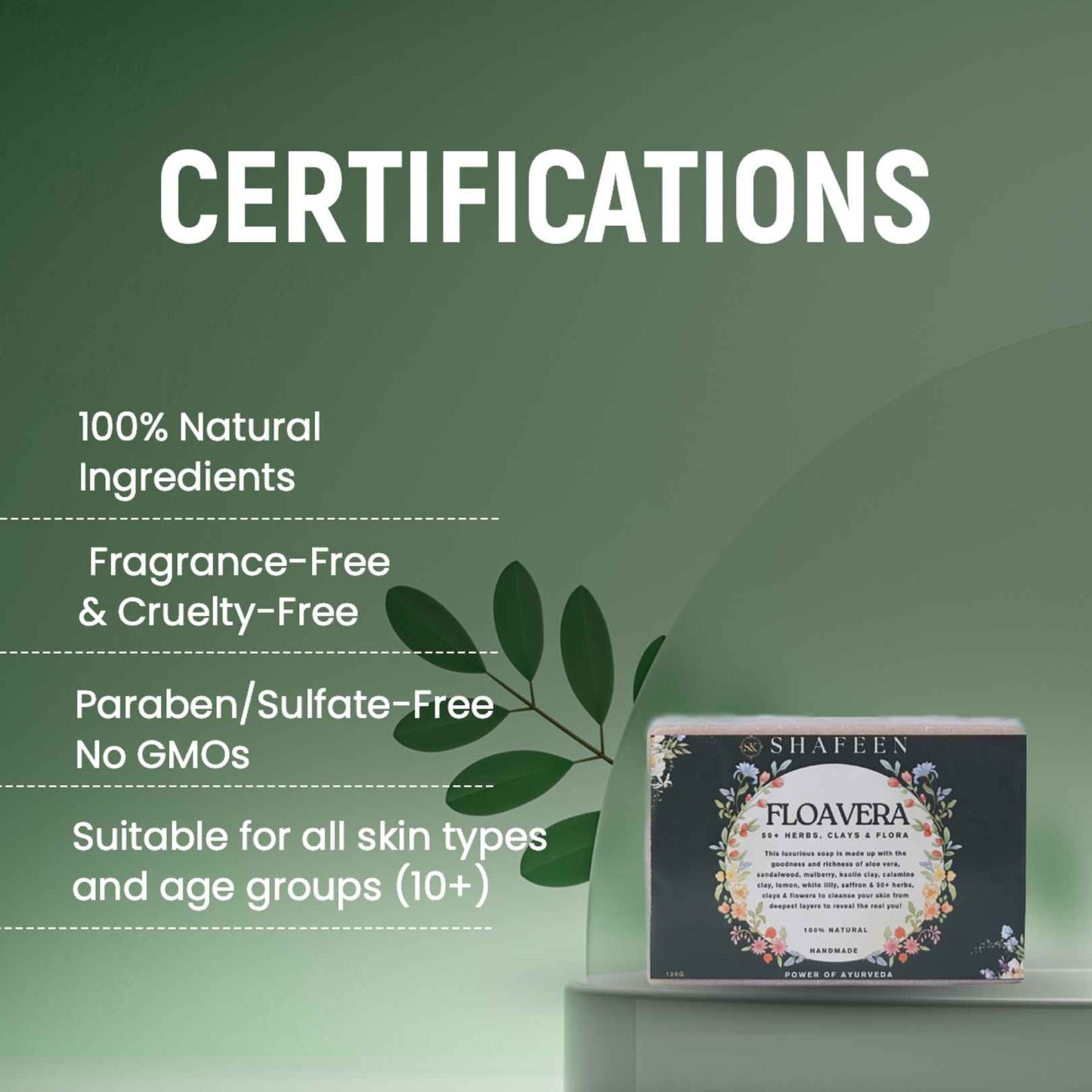 Floavera Soap infused with 50+ Herbs, Clays & Flora