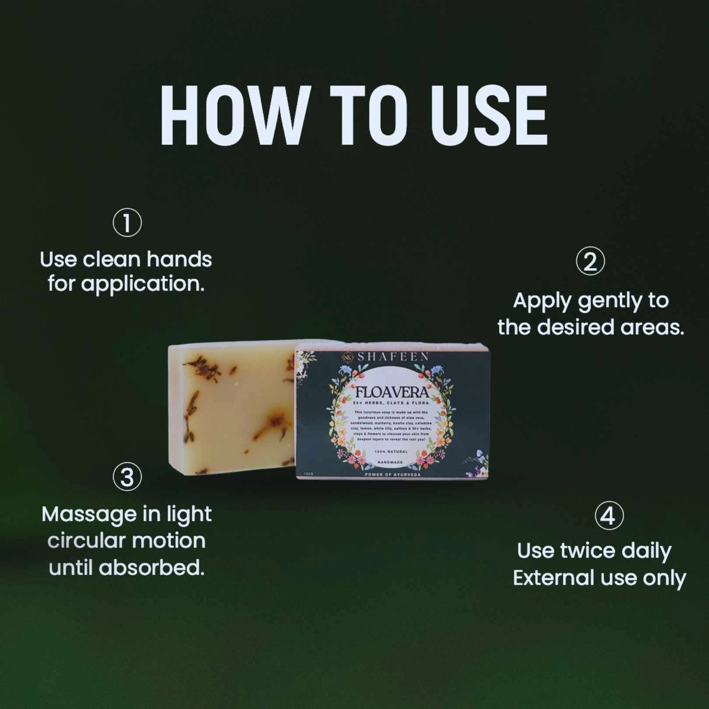 Floavera Soap infused with 50+ Herbs, Clays & Flora