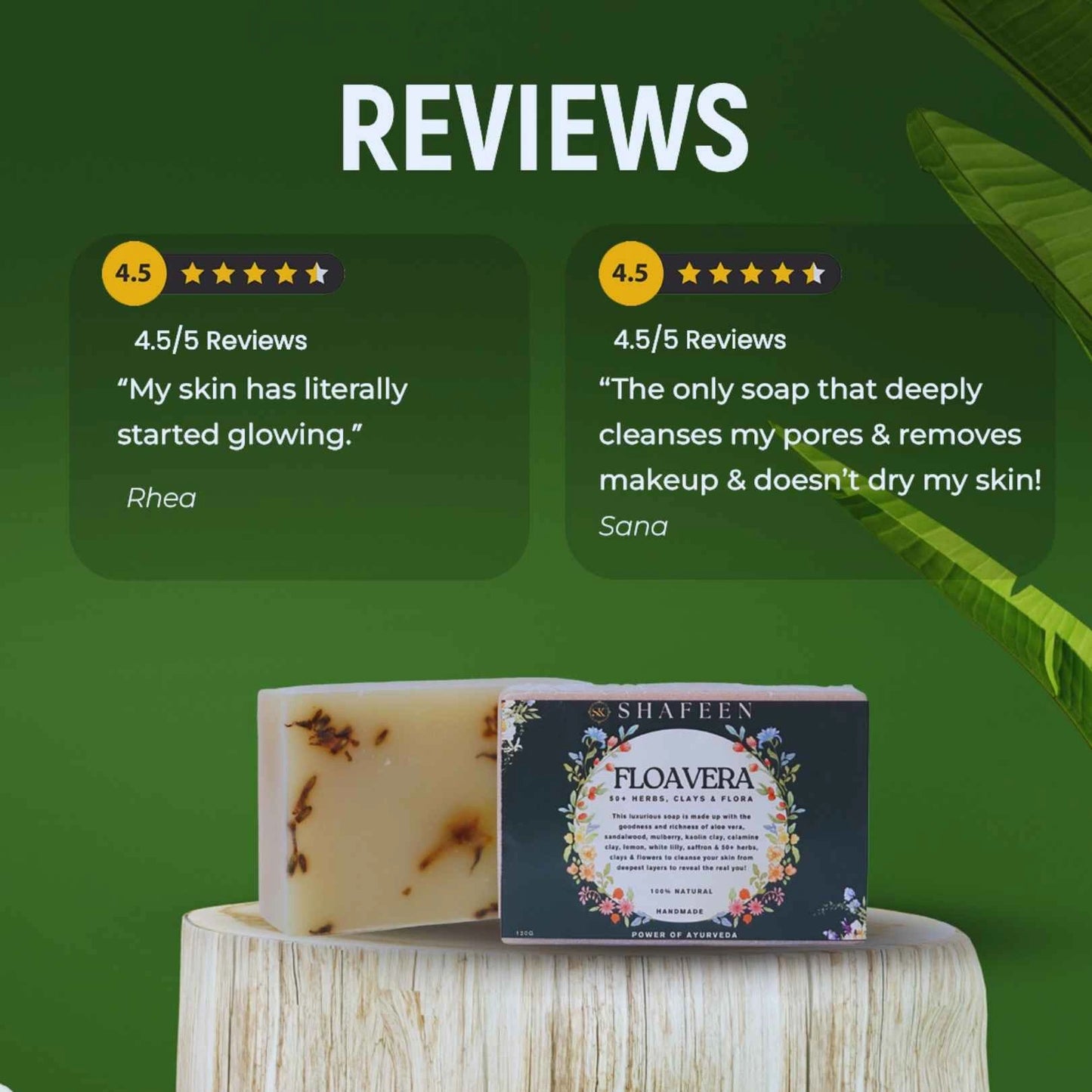 Floavera Soap infused with 50+ Herbs, Clays & Flora