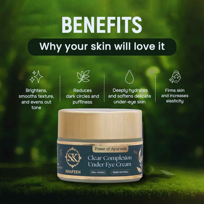 Clear Complexion Under Eye Cream powered by  50+ Ayurvedic Herbs