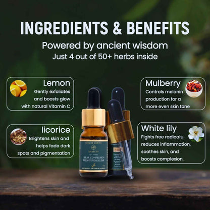 Clear Complexion Brightening Elixir – Powered by 50+ Ayurvedic Herbs