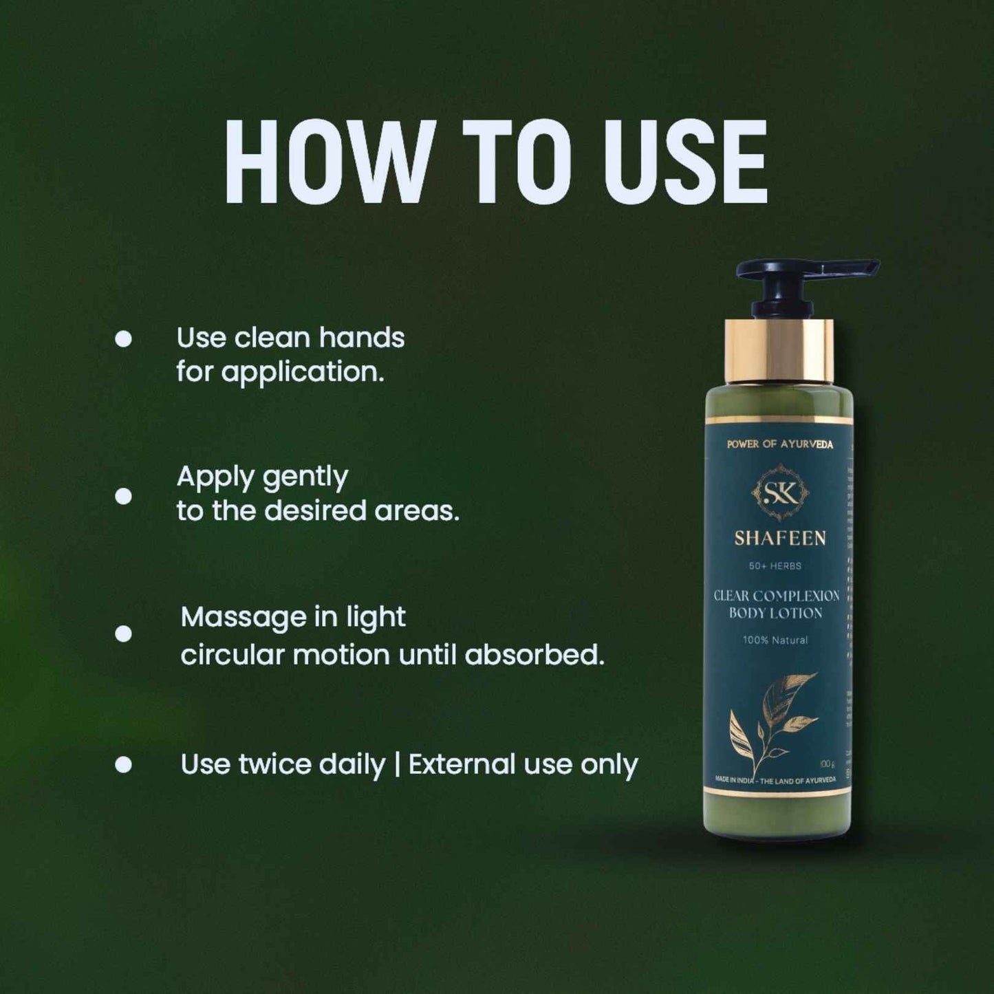 Clear Complexion Ayurvedic Body Lotion – Infused with 50+ Rare Herbs (Copy)
