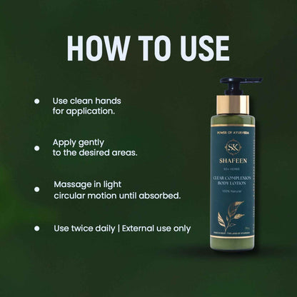 Clear Complexion Ayurvedic Body Lotion – Infused with 50+ Rare Herbs (Copy)